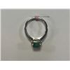 Image 3 : ONE LADIES 14KT WHITE GOLD NATURAL EMERALD AND DIAMOND SET DRESS RING WITH 40 DIAMONDS, APPROX