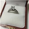 Image 1 : ONE 14KT WHITE GOLD LADIES DIAMOND ENGAGEMENT RING, SET WITH ONE 1.01CT, SI-2, F COLOUR GIA