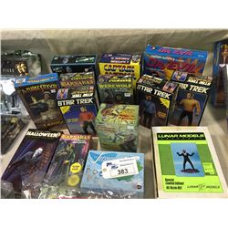 COLLECTION OF NEW IN BOX  ACTION FIGURES, MODELS & TOYS