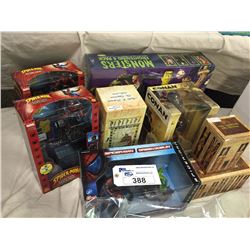 COLLECTION OF NEW IN BOX  ACTION FIGURES, MODELS & TOYS
