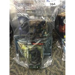 LOT OF 3 BAGS CONTAINING NEW IN THE BOX TOYS AND ACTION FIGURES