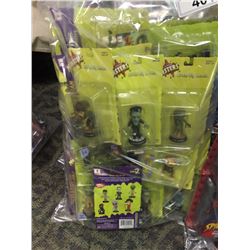 LOT OF 3 BAGS CONTAINING NEW IN THE BOX TOYS AND ACTION FIGURES