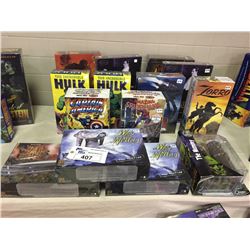 COLLECTION OF NEW IN BOX  ACTION FIGURES, MODELS & TOYS