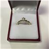 Image 1 : ONE LADIES 14KT YELLOW GOLD AND WHITE GOLD DIAMOND SET ENGAGEMENT OR DRESS RING. 4 ROUND BRILLIANT