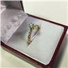 Image 2 : ONE LADIES 14KT YELLOW GOLD AND WHITE GOLD DIAMOND SET ENGAGEMENT OR DRESS RING. 4 ROUND BRILLIANT