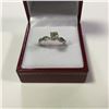 Image 1 : ONE LADIES 14KT WHITE GOLD DIAMOND SET ENGAGEMENT OR DRESS RING. THE RING IS SET WITH A TOTAL OF