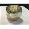 Image 2 : ONE HAND MADE STERLING SILVER FIRST NATIONS 1 1/4" BANGLE STYLE BRACELET. HAND
