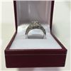 Image 3 : ONE 18KT WHITE GOLD LADIES DIAMOND ENGAGEMENT RING SET WITH ONE 1.00CT MODIFIED BRILLIANT CUT