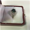 Image 3 : ONE LADIES 14KT YELLOW GOLD & RHODIUM FINISH FANCY TEAL-BLUE COLOUR ENHANCED & NEAR COLOURLESS