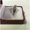 Image 2 : ONE LADIES PLATINUM DIAMOND SET ENGAGEMENT OR DRESS RING WITH 12 DIAMONDS, APPROX 0.40CARAT AND ONE