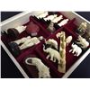 Image 4 : COLLECTION OF ORNATELY CARVED SMALL ANTIQUE IVORY & BONE FIGURINES