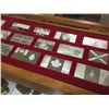 Image 4 : 17 PIECE STERLING  SILVER "FLAGS OF CANADA AND PROVINCES IN CUSTOM FITTED DISPLAY CASE