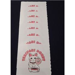 Lot of 8 Screen Used Teriyaki Donuts Napkins from "Jackie Brown"
