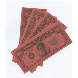 Lot of 4 Screen Used Total Recall Prop Bank Notes