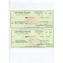 Lot 2 Original Jack Haley Lake Pillsbury Checks