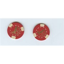 Robert DeNiro "Casino" Lot of 2 Screen Used Tangiers Poker Chips