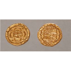 Lot of 2 Screen Used "Pirates of the Carribean" Gold Doubloons