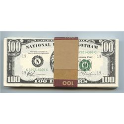 1 Bundle Of Screen Used Batman Forever Prop Bank Notes