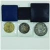 Image 1 : Iceland 1930 3-coin Set with original boxes.  1930 2 Kr bronze, 1930 5 Kr Silver and 1930 10 Kr Silv