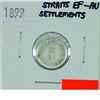 Image 1 : Straits Settlements, 5-cent 1899 in EF-AU condition.