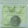 Image 1 : Test Token Canada CH # TT-25.16A ICCS Certified MS-65