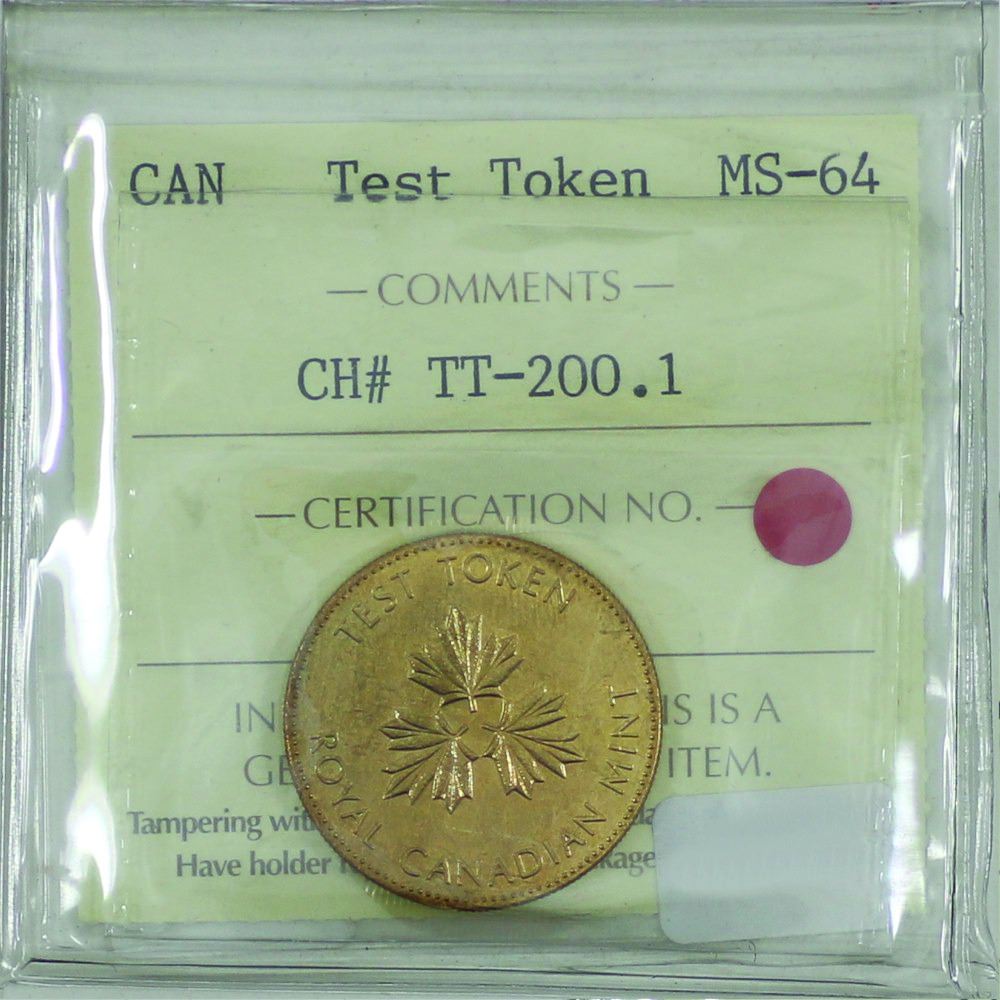 Test Token Canada CH# TT-200.1 ICCS MS64