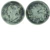 Image 1 : New Brunswick 1862 5-cent ICCS certified F-15. Coin has areas of light and dark patches.