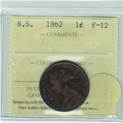 Nova Scotia 1862 1-cent ICCS F-12