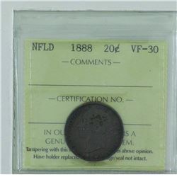 Newfoundland 1888 20-cent ICCS VF30