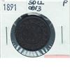 Image 1 : 1-cent 1891 SD LL Obverse 3 in Fine condition.