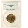 Image 2 : 1-cent 1895 PCGS Certified MS-64 RB. A original coin lightly toned with consistent fields.