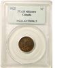 Image 2 : 1-cent 1922 PCGS Certified MS-63 BN. This key date issue small cent has soft brown fields flecked wi