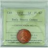 Image 1 : 1-cent 1959 ICCS Certified PL-67 Red; Heavy Cameo.