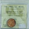 Image 2 : 1-cent 1965 Large Beads Pointed 5 ICCS Certified MS-65 Red