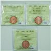 Image 1 : 1-cent 1982, 1983 Far Beads & 1984 ICCS MS-66 Red. 3pcs