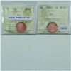 Image 1 : 1-cent 2006 Non Magnetic & 2006P Magnetic ICCS MS67 Red. Both tied for finest known. 2pcs