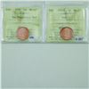 Image 1 : 1-cent 2006 Non Magnetic & 2006P Magnetic ICCS MS67 Red. Both tied for finest known. 2pcs