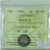 Image 2 : 5-cent 1900 Round '0' ICCS EF40. Rainbow toning