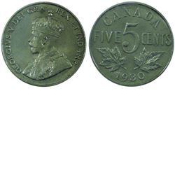 5-cent 1930 ICCS Certified MS-63. A nice lustrous mint state example.