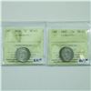 Image 1 : 5-cent 1937 ICCS Certified MS63 & 1940 ICCS Certified MS63. 2pcs.
