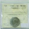 Image 1 : 5-cent 1938 ICCS Certified MS63