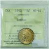 Image 2 : 5-cent 1942 Tombac ICCS Certified MS-65. A coin with a nice soft glow.
