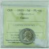Image 1 : 5-cent 1955 ICCS Certified PL-66 Cameo