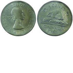 5-cent 1961 ICCS Certified MS-66. Top 10, tied for the finest known.