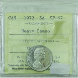 5-cent 1972 ICCS Certified SP-67 Heavy Cameo