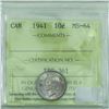 Image 2 : 10-cent 1941 ICCS Certified MS64