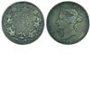 Image 1 : 25-cent 1885 Curved Top 5, in Fine to Very Fine condition. A nice solid key date coin.