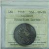 Image 1 : 50-cent 1910 Edwardian Leaves ICCS Certified VF-20