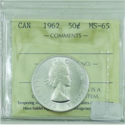 50-cent 1962 ICCS Certified MS-65.