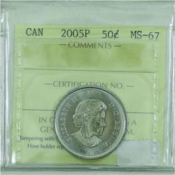 50-cent 2005P ICCS Certified MS-67. Tied for finest known.